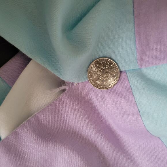 Vintage Midge Grant Patchwork Maxi Skirt Pastel Elastic Waist 60s 70s Women 8 - Picture 14 of 14